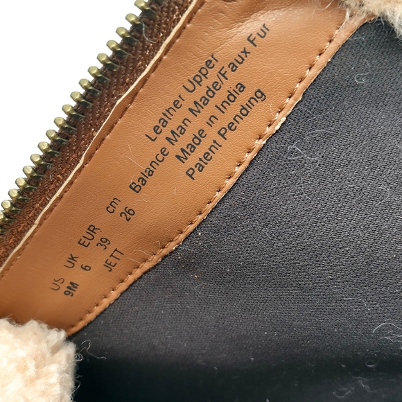 Naturalizer Jett Ankle Boots Brown Shearling Suede Winter Women's Size 9 - Picture 5 of 5